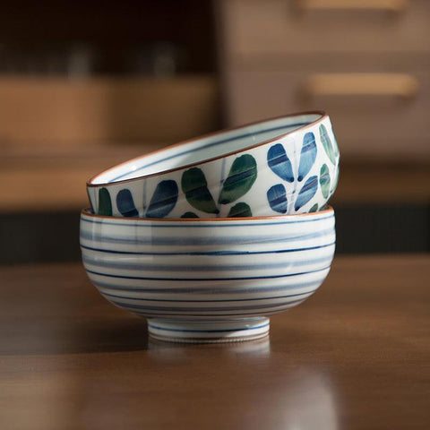 Exquisite Japanese-Style Ceramic Bowl Set: A Symphony of Art and Function - FlaxLin Eco Textiles