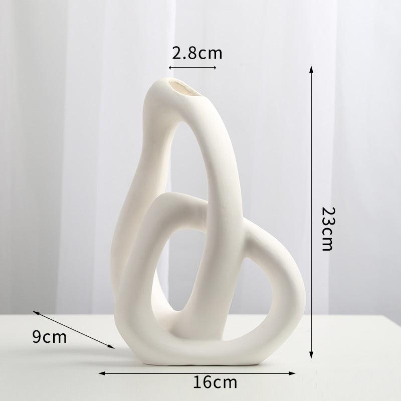 Heart-shaped Nordic Home Ceramic Vase - FlaxLin Eco Textiles