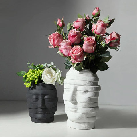 Nordic Simplicity: Art Vase Avatar Creative Ornaments - FlaxLin Eco Textiles