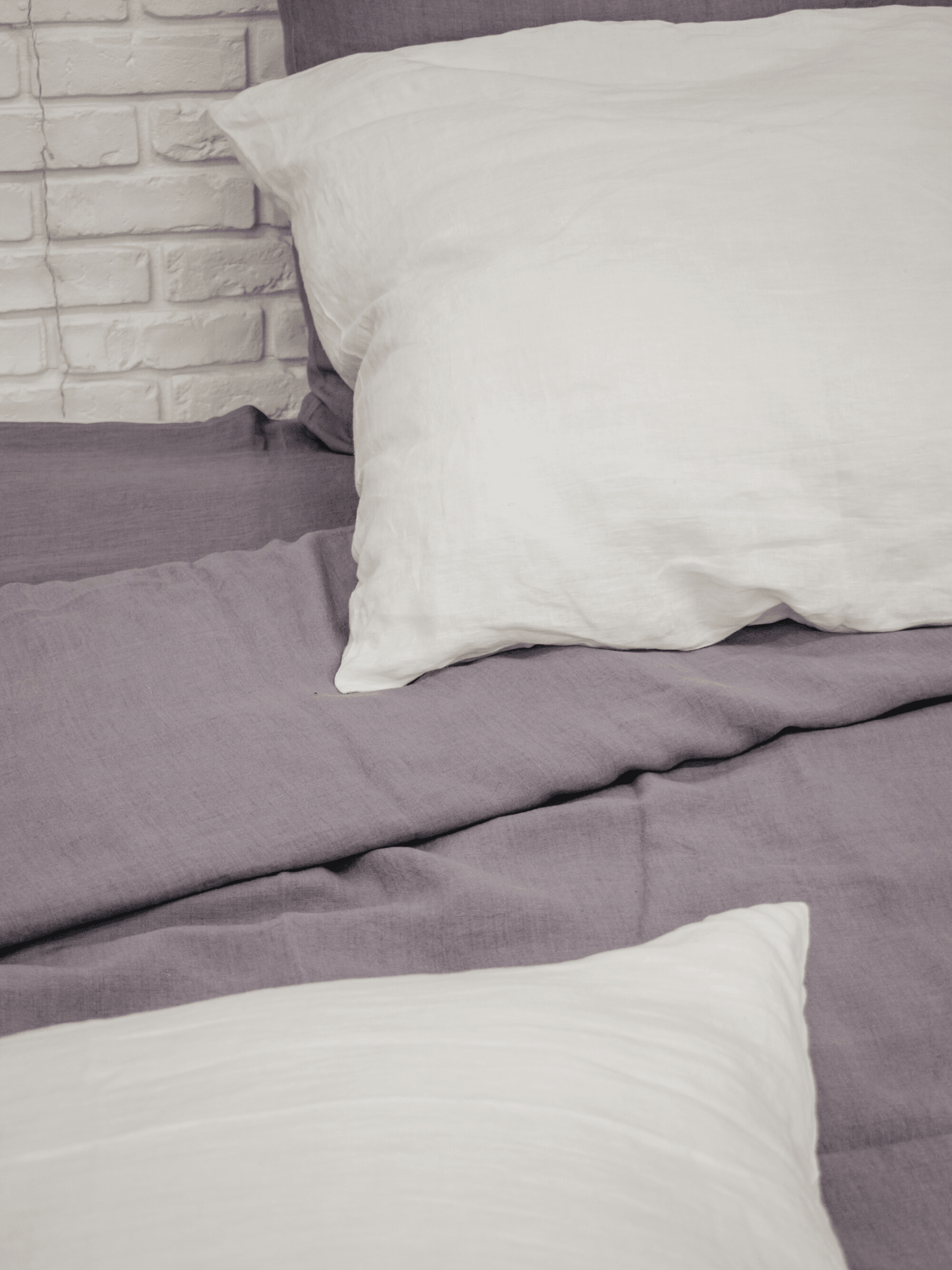 Family Soft Linen Bedding Set of Perfect Gray Color (includes 7 items) - Bedroom, Family Bedding Set, Linen bedding set - FlaxLin Eco Textiles