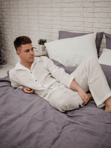 Perfect Grey Soft Linen Sheet - Bedroom, Linen sheet - FlaxLin Eco Textiles