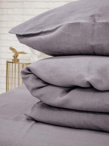 Perfect Grey Soft Linen Sheet - Bedroom, Linen sheet - FlaxLin Eco Textiles