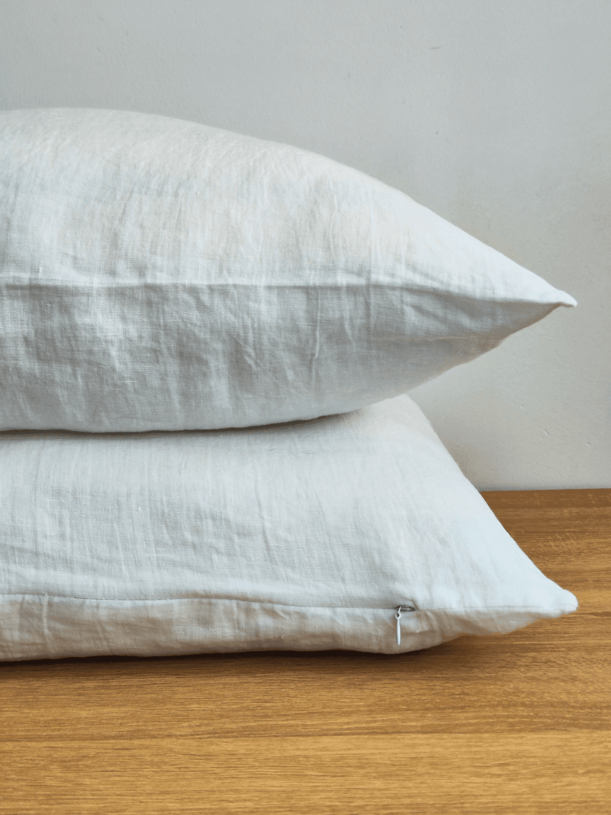Set of Snow White Linen Pillowcases (2 Pieces) - Linen pillowcase, Pillowcase set - FlaxLin Eco Textiles