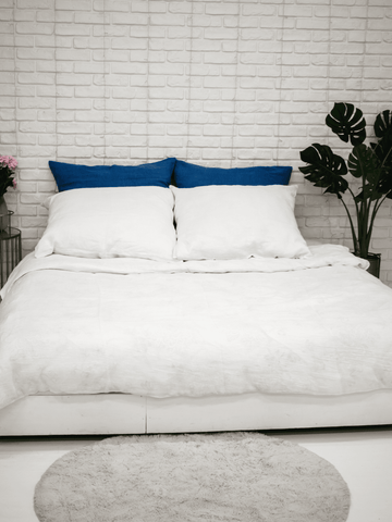Snow white soft linen duvet cover - Bedroom, Linen duvet cover - FlaxLin Eco Textiles