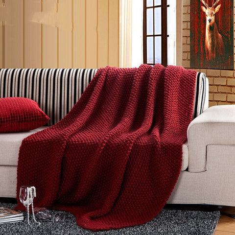 Wine Red Icelandic Wool Blanket: Cozy Elegance for Every Season