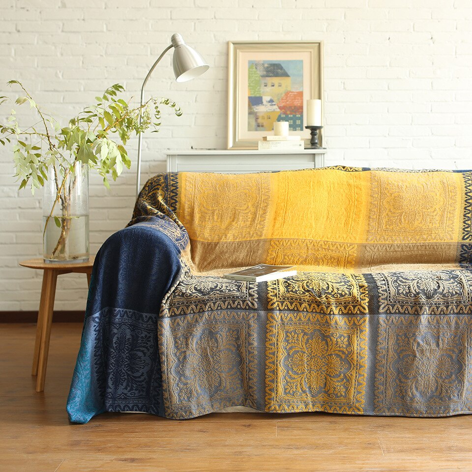 Bohemian Bliss Unveiled - High-Quality Cotton Thread Blanket for Versatile Styling - FlaxLin Eco Textiles