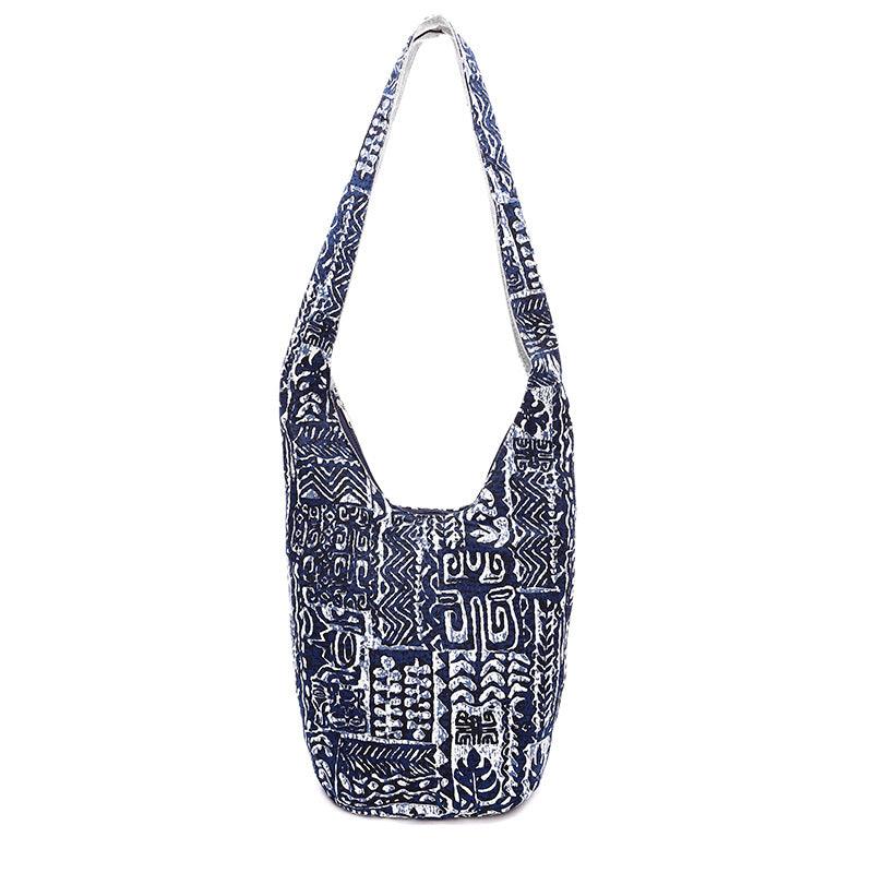 Bohemian Charm: Folk Style Ladies' Bucket Bag Handbag & Shoulder Bag Combo - FlaxLin Eco Textiles