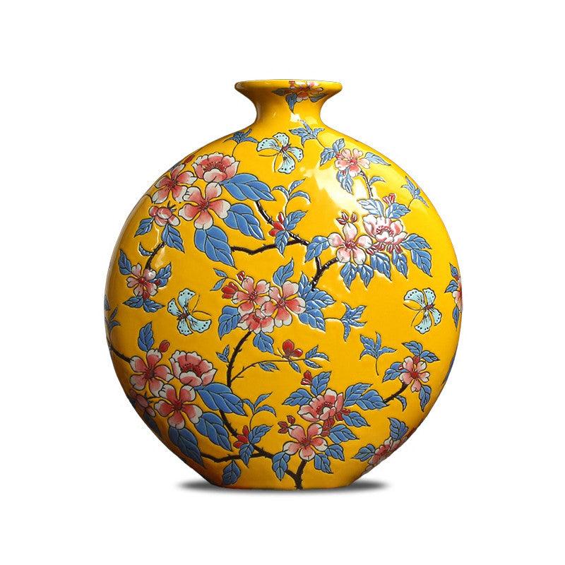 Ceramic Modern Hand-painted Vase - Living Room Decorations - FlaxLin Eco Textiles