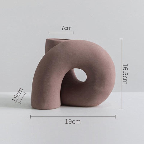Ceramic Twisted Vase – Wabi-Sabi Style Modern - FlaxLin Eco Textiles