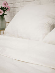 Creamy White Linen Pillowcase Set (2 pieces) - Linen pillowcase, Pillowcase set - FlaxLin Eco Textiles