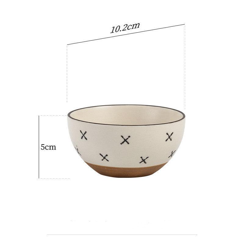 Hand-Painted Ceramic Breakfast Bowls: A Frosted Delight for Parent & Child - FlaxLin Eco Textiles