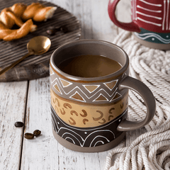 Handmade Retro Coffee Cup – Luxury Vintage-Style Coffee Mug -  - FlaxLin Eco Textiles