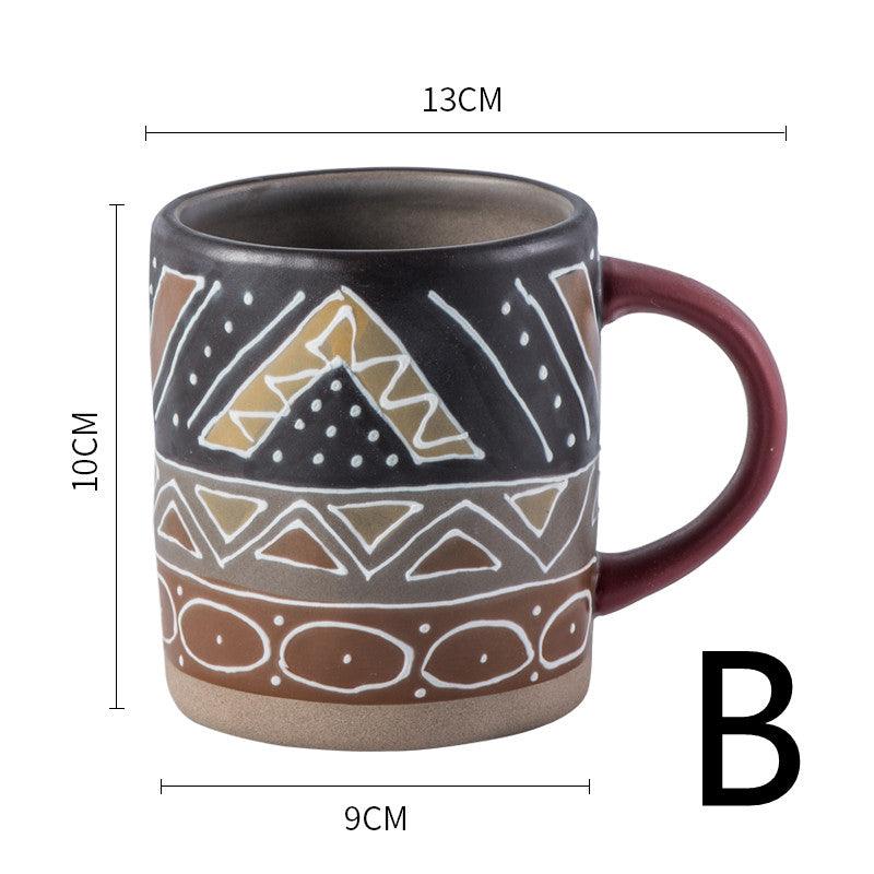 Handmade Retro Coffee Cup – Luxury Vintage-Style Coffee Mug -  - FlaxLin Eco Textiles