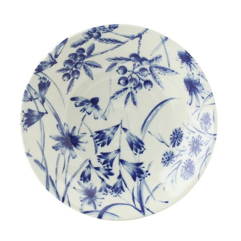 Japanese Floral Elegance: Household Ceramic Dish - FlaxLin Eco Textiles