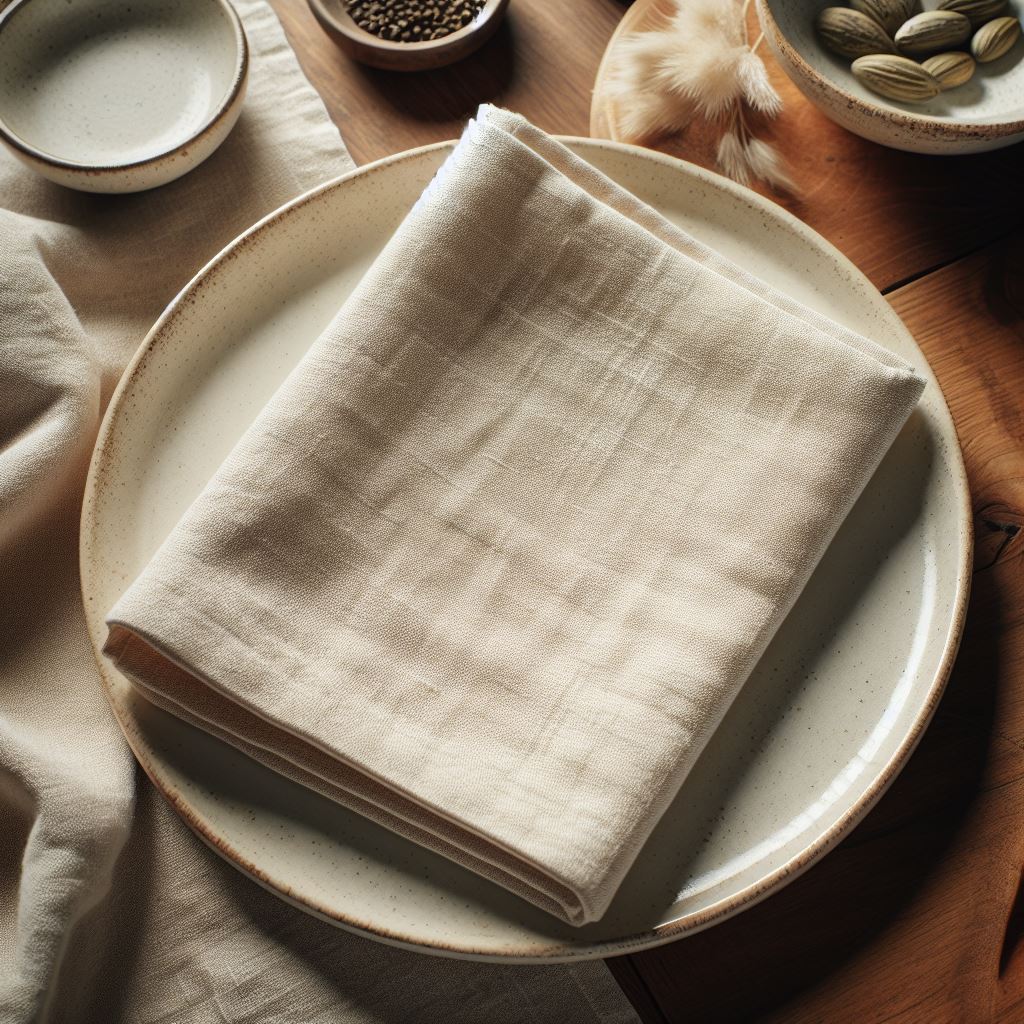Creamy Linen Napkin - FlaxLin Eco Textiles