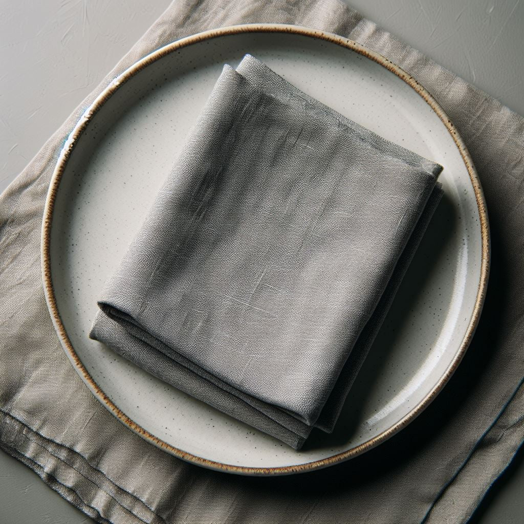 Perfect Grey Linen Napkin - FlaxLin Eco Textiles
