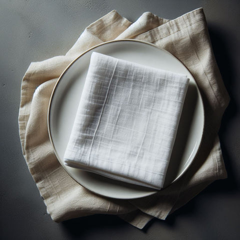 White Linen Napkin - FlaxLin Eco Textiles