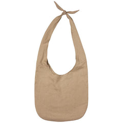 Linen Sail Underarm Satchel for Ladies - Spacious Elegance in Natural Tones - FlaxLin Eco Textiles