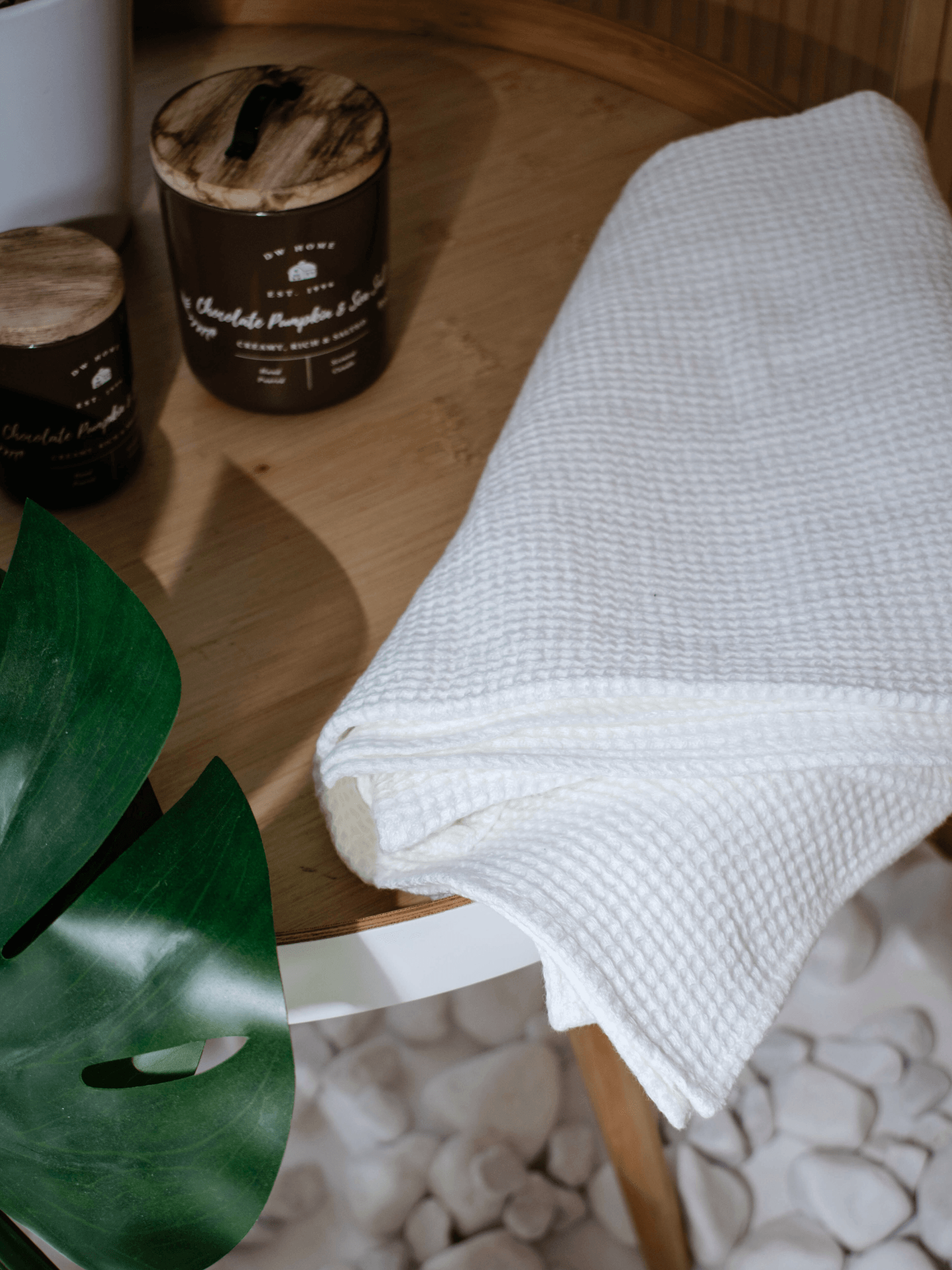 Luxurious European Linen Waffle Bath Towel Set (3 pieces) - FlaxLin Eco Textiles
