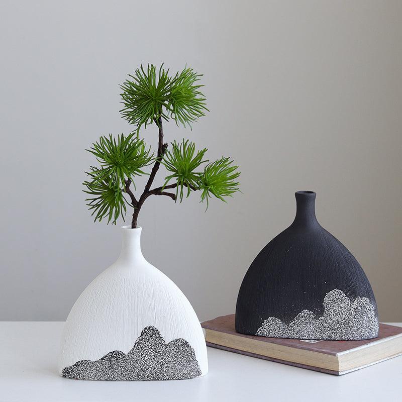 New Chinese Style Ceramic Vase for Living Room and Porch Decor - FlaxLin Eco Textiles