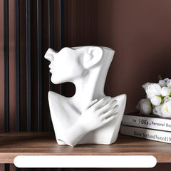 Portrait Ceramic Vase - Nordic Style - FlaxLin Eco Textiles