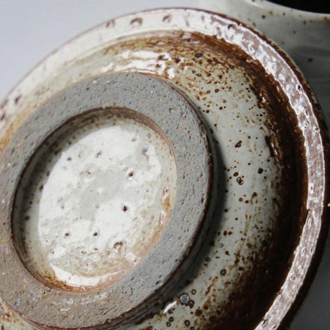 Retro-Style Luxury Handmade Coffee Cup & Saucer - Exquisite Stoneware Set -  - FlaxLin Eco Textiles