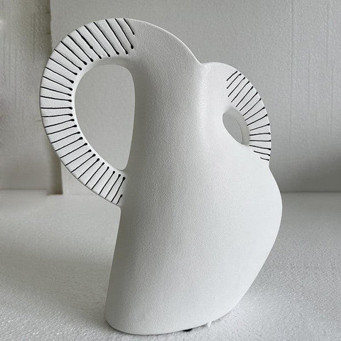 Scandinavian Creative Minimalist Ceramic Vase Ornaments - FlaxLin Eco Textiles