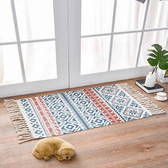 Scandinavian Style Hand-Woven Linen Cotton Rug - FlaxLin Eco Textiles