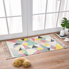 Scandinavian Style Hand-Woven Linen Cotton Rug - FlaxLin Eco Textiles