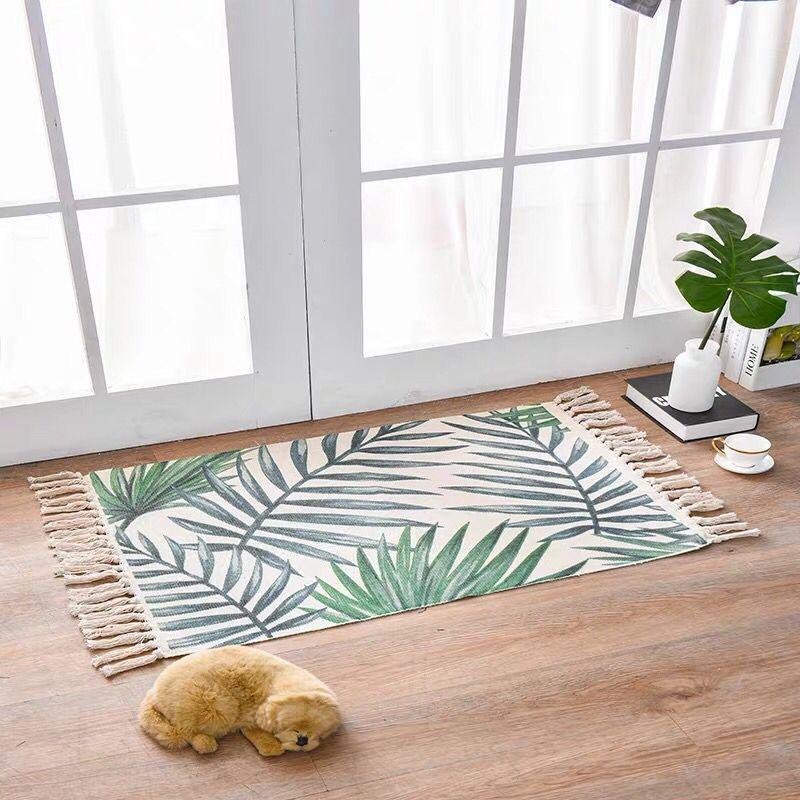 Scandinavian Style Hand-Woven Linen Cotton Rug - FlaxLin Eco Textiles