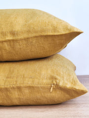 Set of Yellow Linen Pillowcases (2 Pieces) -  Linen pillowcase, Pillowcase set - FlaxLin Eco Textiles