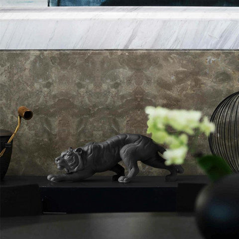 Zen Modern Tiger-Inspired Ceramic Crafts for Home Decoration - FlaxLin Eco Textiles