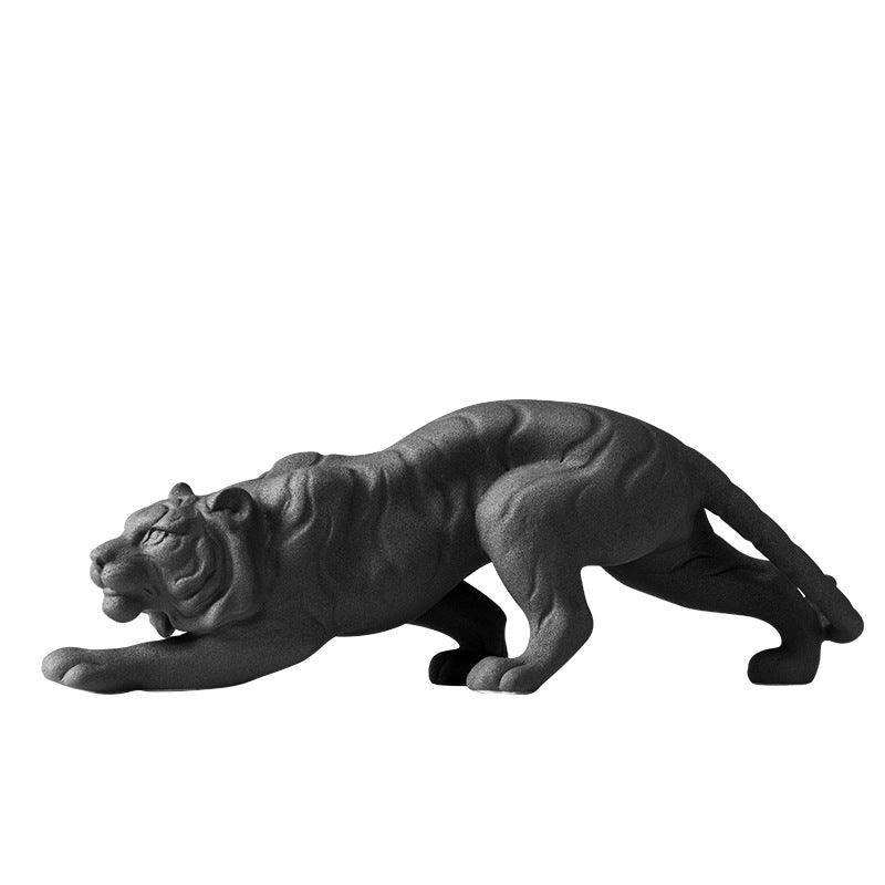 Zen Modern Tiger-Inspired Ceramic Crafts for Home Decoration - FlaxLin Eco Textiles