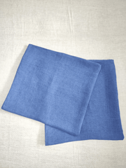 Blue Linen Pillowcase Set (2 pieces) - label, Linen pillowcase, Pillowcase set - FlaxLin Eco Textiles