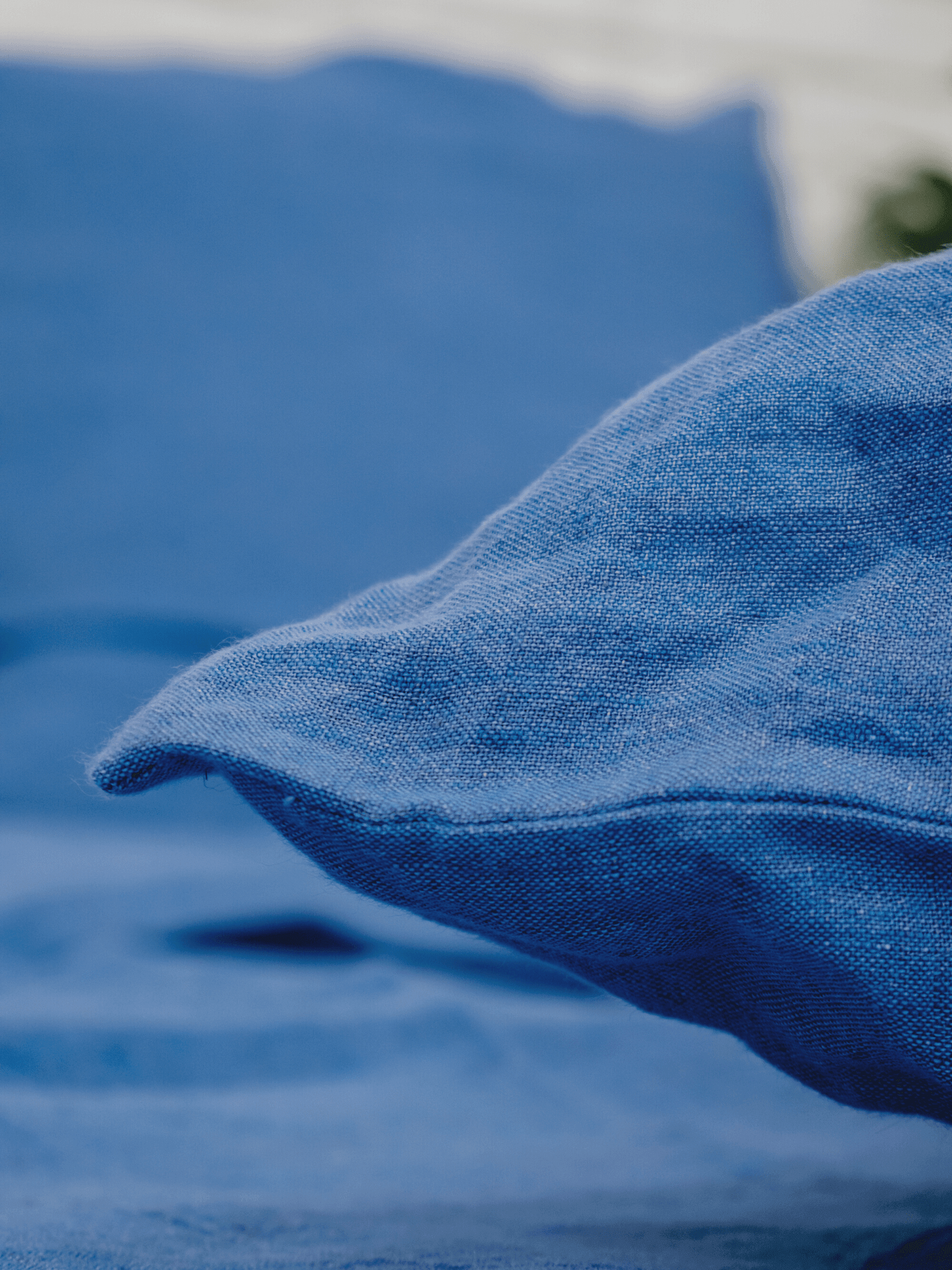 Blue Soft Linen Sheet - Bedroom, label, Linen sheet - FlaxLin Eco Textiles