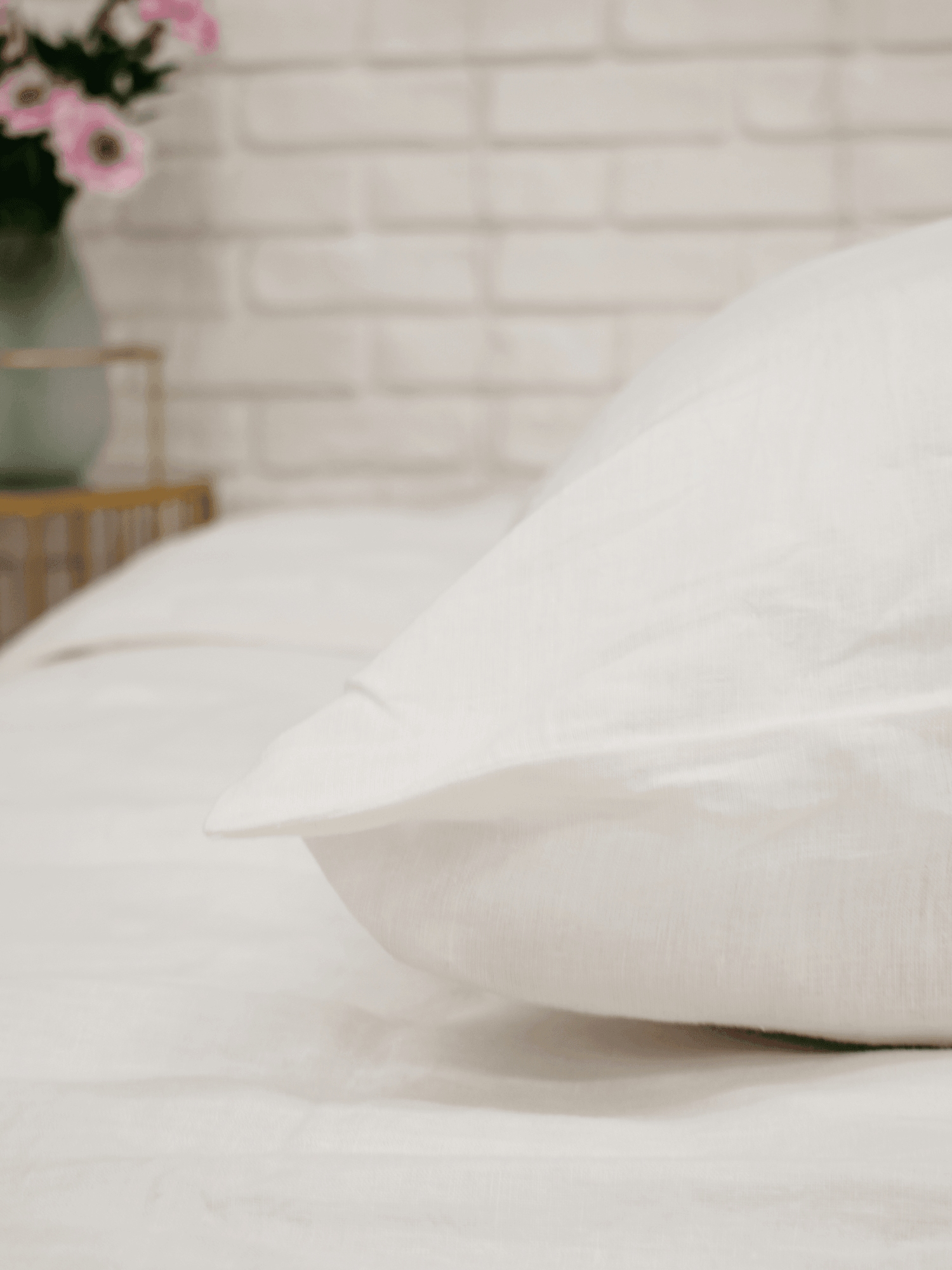 Creame White Linen Pillowcase Set (2 pieces) - Linen pillowcase, Pillowcase set - FlaxLin Eco Textiles