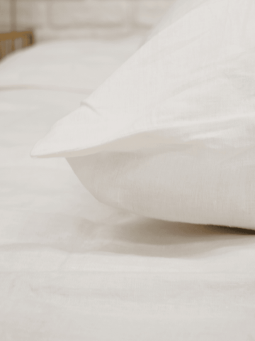 Creame White Soft Linen Sheet - Bedroom, Linen sheet - FlaxLin Eco Textiles