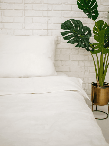 Creamy White Linen Duvet Cover Set (3 items) - Bedroom, Linen duvet cover - FlaxLin Eco Textiles