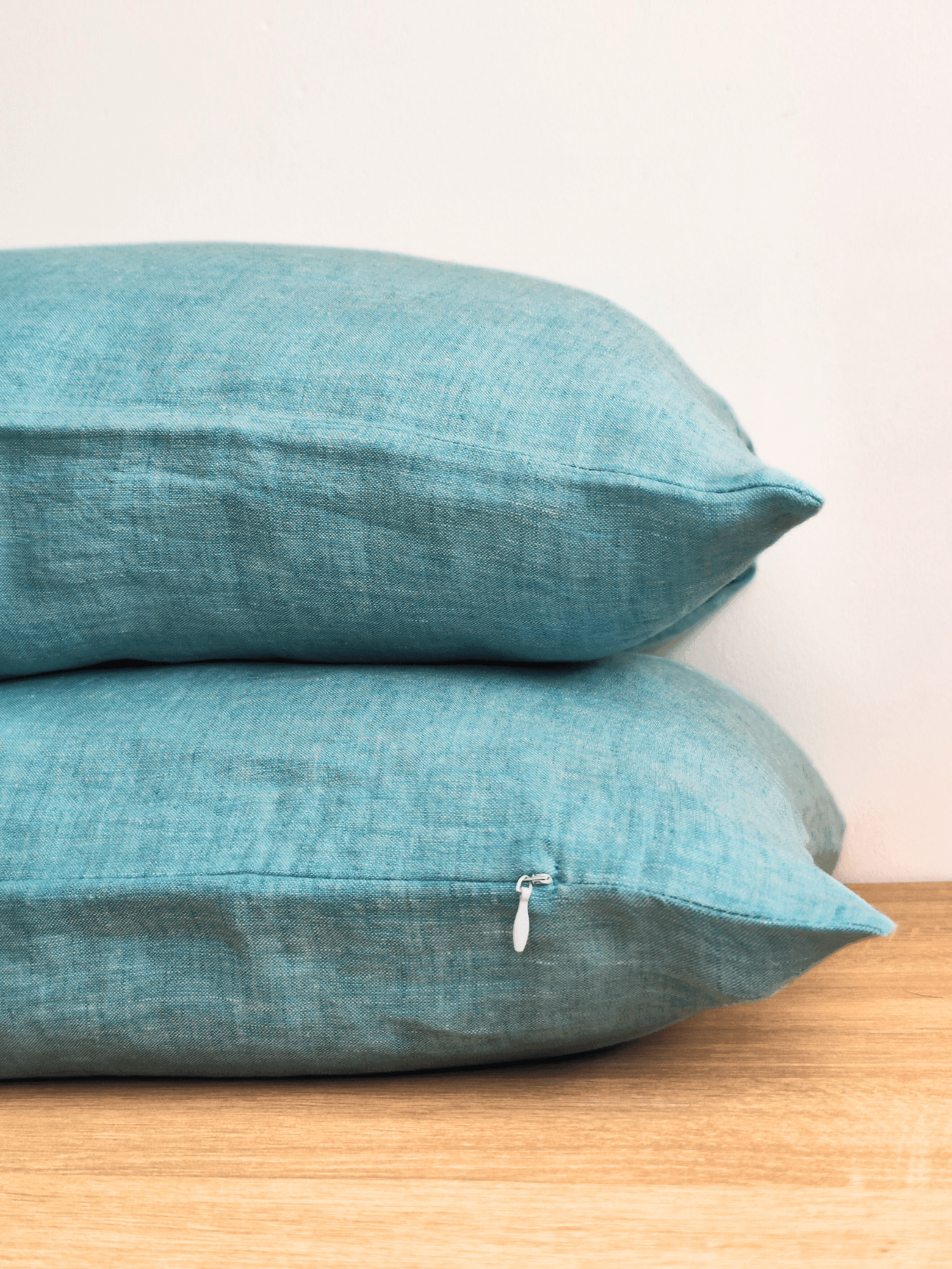 Green Melange Linen Pillowcase Set (2 pieces) - Linen pillowcase, Pillowcase set - FlaxLin Eco Textiles