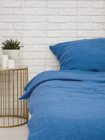 Linen Duvet Cover Set in Blue (3 items) - Bedroom, Linen duvet cover - FlaxLin Eco Textiles