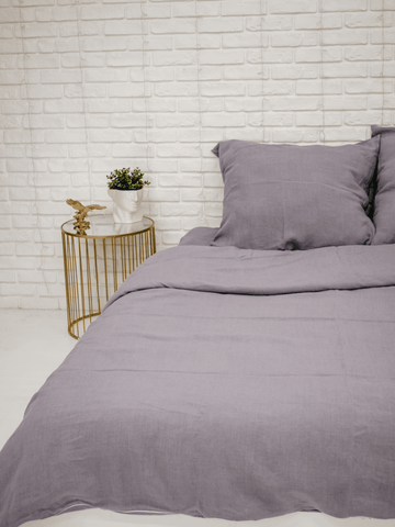 Perfect Gray Soft Linen Bedding Set (The set includes 4 items of gray color) - Bedroom, Linen bedding set - FlaxLin Eco Textiles