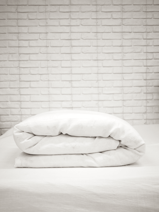 Snow white soft linen duvet cover - Bedroom, Linen duvet cover - FlaxLin Eco Textiles 1500