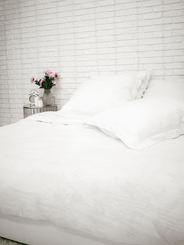 Snow white soft linen duvet cover - Bedroom, Linen duvet cover - FlaxLin Eco Textiles