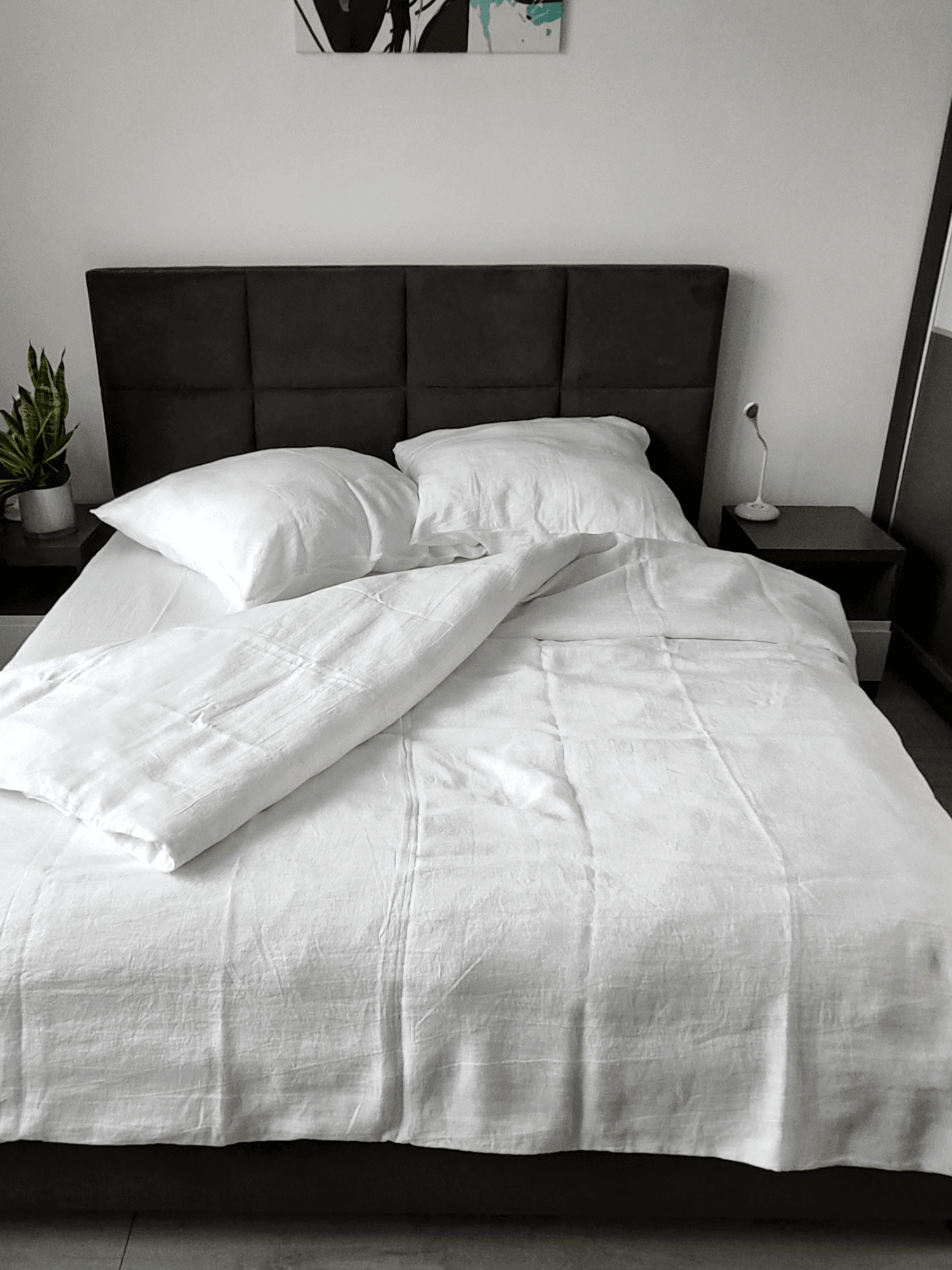 Snow White Soft Linen Pillowcase - Bedroom, Linen pillowcase - FlaxLin Eco Textiles