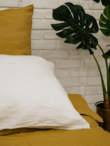 Snow White Soft Linen Pillowcase - Bedroom, Linen pillowcase - FlaxLin Eco Textiles