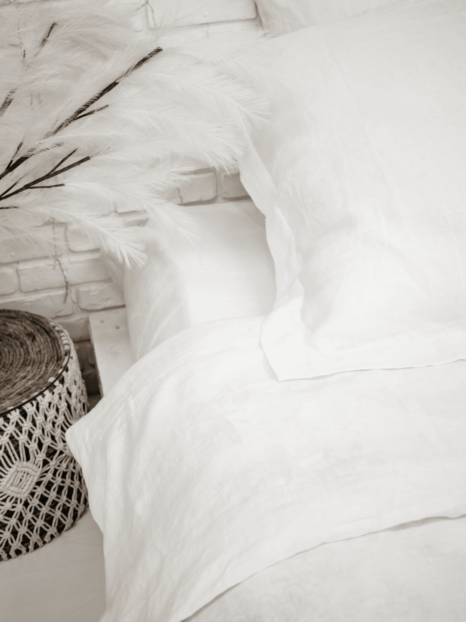 Snow White Soft Linen Sheet - Bedroom, Linen sheet - FlaxLin Eco Textiles