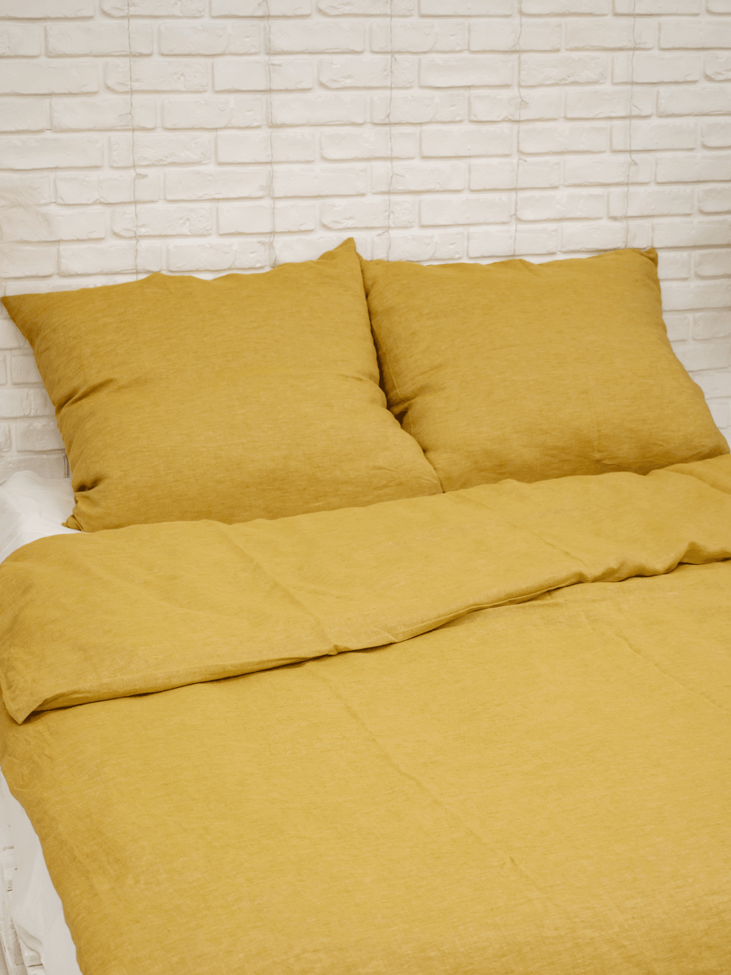 Yellow Soft Linen Pillowcase - Bedroom, label, Linen pillowcase - FlaxLin Eco Textiles